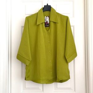 In Trend Button Down Shirt XXL Green